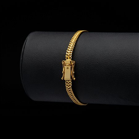 Pulseira Lacraia (5 mm) - Fecho gaveta duplo - 18 cm